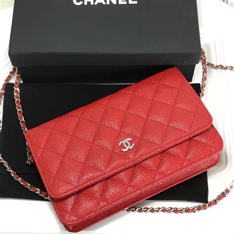 red wallet on chain chanel|chanel wallet on chain price.